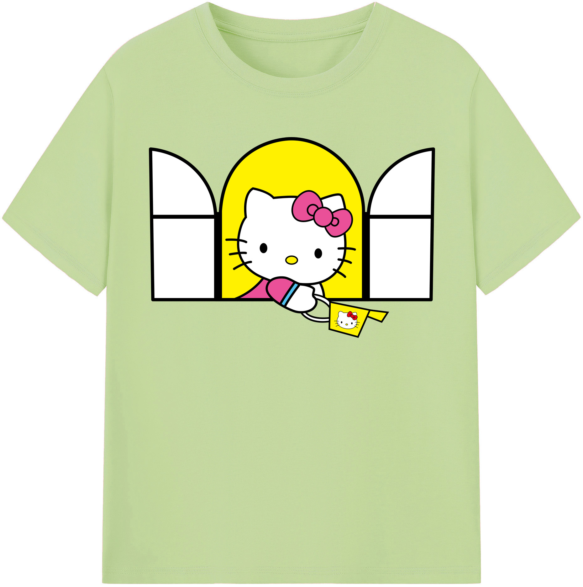 （画像用） Hello Kitty ハローキティ 綿100％半袖Tシャツ（フロントプリント）